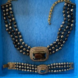 Heidi Daus beaded necklace and bracelet set